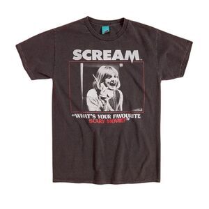 Scream Unisex Adult Whats Your Favourite Scary Movie Vintage Wash T-Shirt / Char